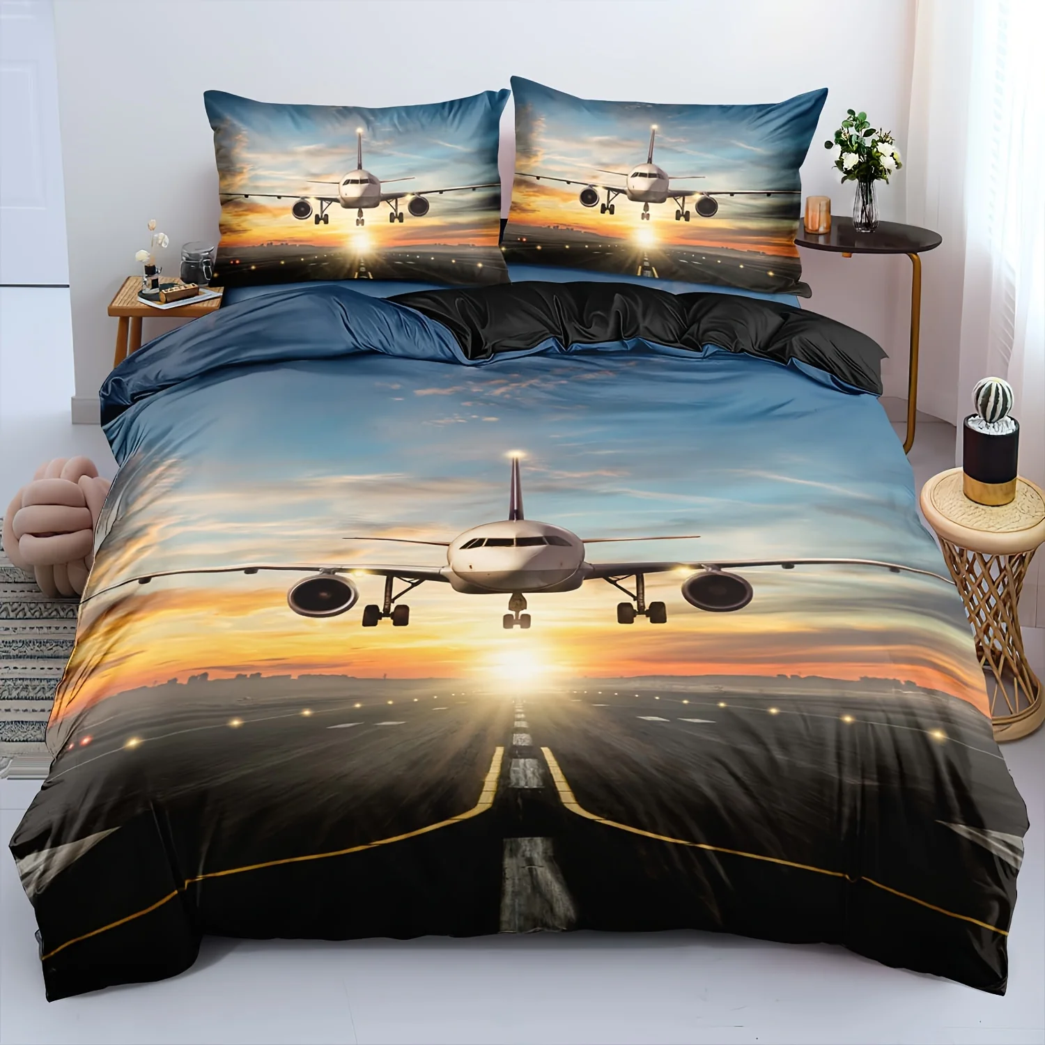Airplane Themed Duvet Cover No Filling 3PCS Ariplane Bedding Sets Queen Size Realistic Visual Style For Dormitory Room Decor
Airplane Themed Duvet Cover No Filling 3PCS Ariplane Bedding Sets Queen Size Realistic Visual Style For Dormitory Room Decor