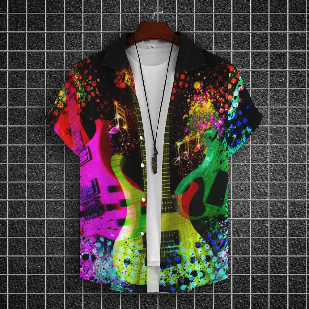 Men's Shirts Hawaiian Short-Sleeved Summer Shirts Casual Fashion Wear Clothing 3d Printed Musical Instrument Pattern Clothes
Men's Shirts Hawaiian Short-Sleeved Summer Shirts Casual Fashion Wear Clothing 3d Printed Musical Instrument Pattern Clothes