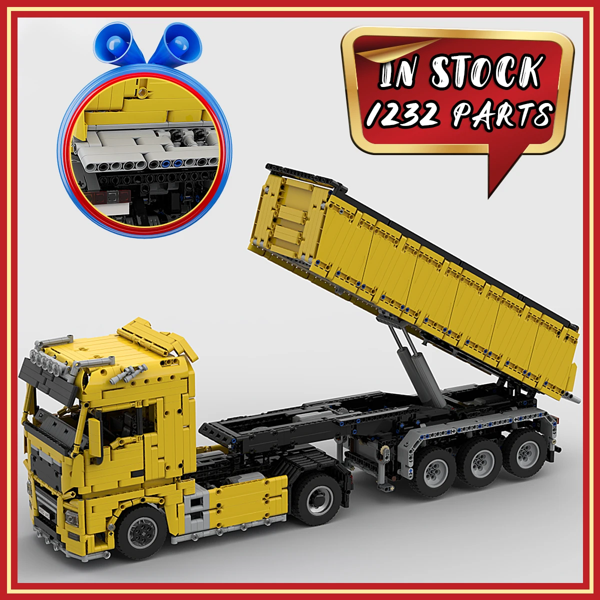 MOC-110667 Heavy-Duty 3-Axle Dump Trailer & Truck Building Blocks Set, 1:17 Scale DIY Assembly Model Kit, Bricks Toy Gift for Ki
MOC-110667 Heavy-Duty 3-Axle Dump Trailer & Truck Building Blocks Set, 1:17 Scale DIY Assembly Model Kit, Bricks Toy Gift for Ki