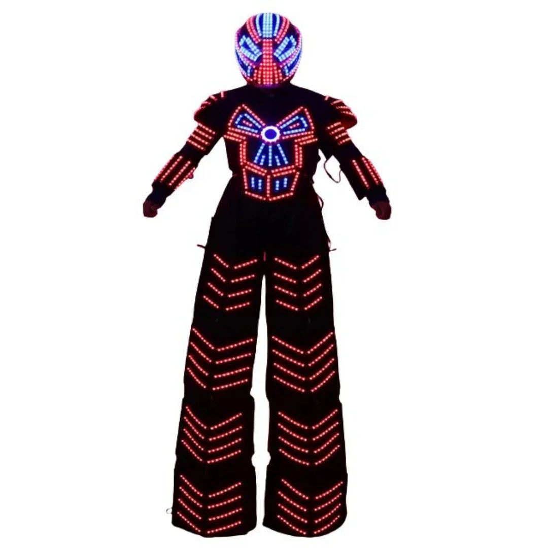 RGB LED Light Up Stilts Robot Costume for Nightclub Party Stage Show DJ Performance Flashing Glow Outfit for Dance and Events
RGB LED Light Up Stilts Robot Costume for Nightclub Party Stage Show DJ Performance Flashing Glow Outfit for Dance and Events