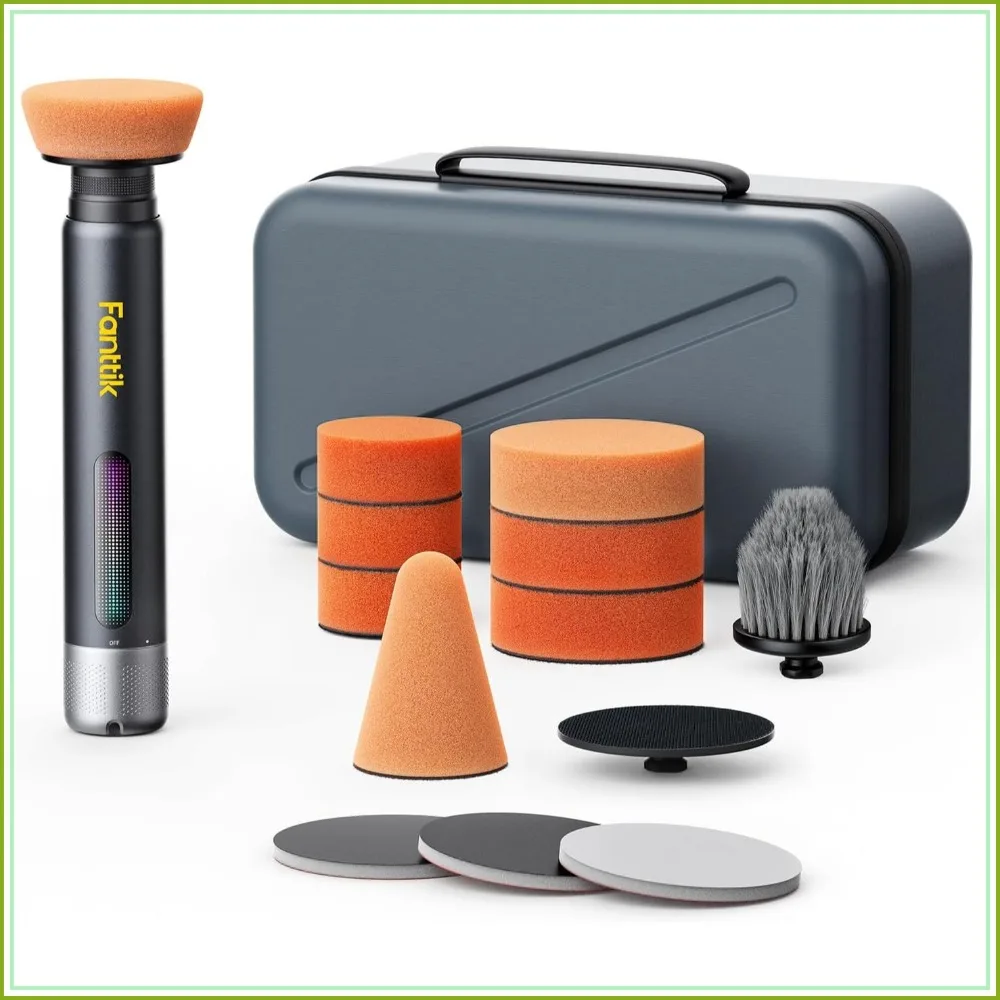 Mini Car Buffer Polisher, 4000mAh Cordless Rotary, 2/3 Inch, 3 Speeds 300-950 RPM, Detailing Kit for Polishing Sanding Waxing
Mini Car Buffer Polisher, 4000mAh Cordless Rotary, 2/3 Inch, 3 Speeds 300-950 RPM, Detailing Kit for Polishing Sanding Waxing