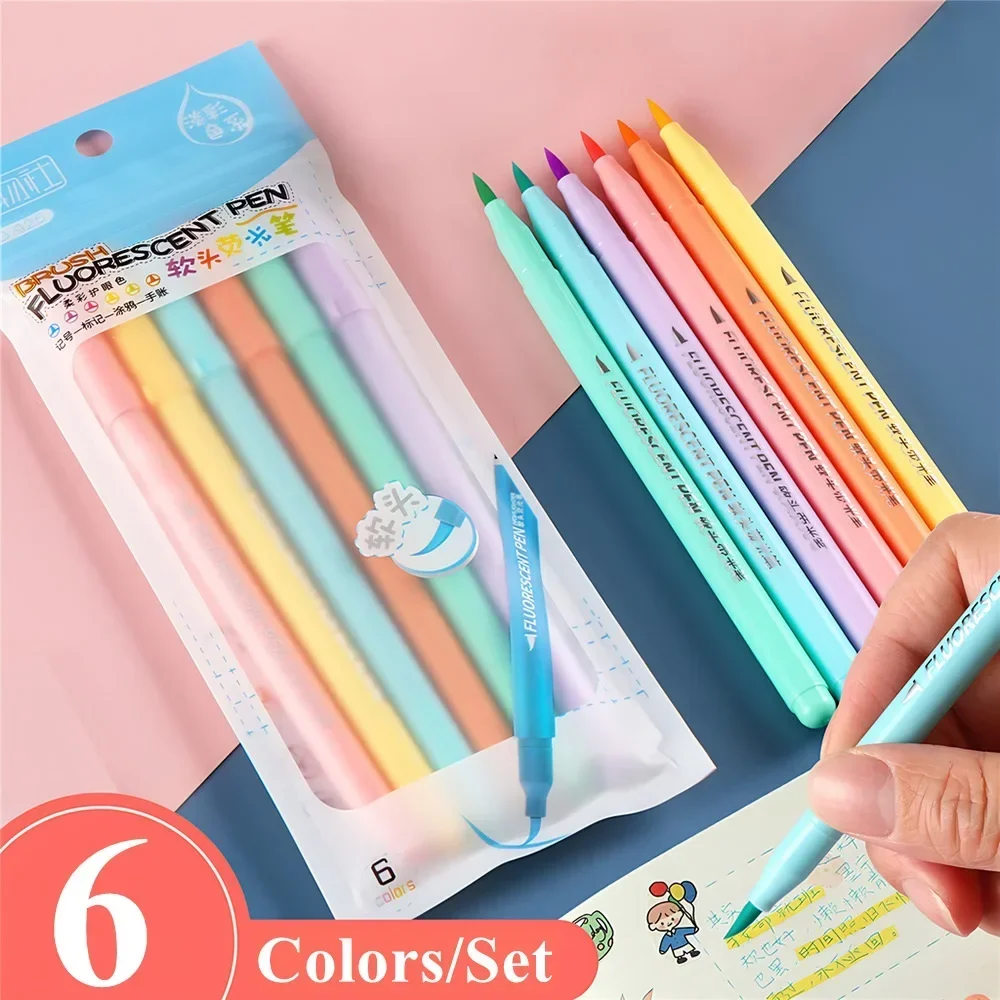 6pcs Highlighter Set Pastel Markers Fluorescent Pens for School Office Art Supplies Stationery Watercolor Drawing Writing Gifts
6pcs Highlighter Set Pastel Markers Fluorescent Pens for School Office Art Supplies Stationery Watercolor Drawing Writing Gifts