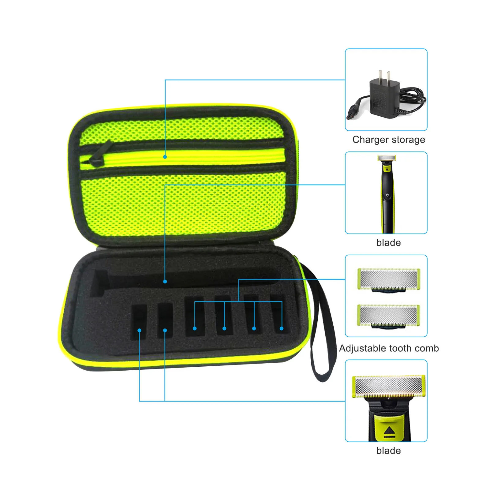 Storage Case for Philips Shaver Electric Trimmer Shaver Travel Case Storage Bag for Philips One Blade QP2530/2520
Storage Case for Philips Shaver Electric Trimmer Shaver Travel Case Storage Bag for Philips One Blade QP2530/2520