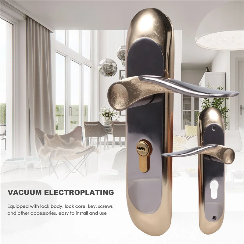 AUAU-Indoor Household Door Handle For Home With Security Lock Key Set Aluminum Alloy
AUAU-Indoor Household Door Handle For Home With Security Lock Key Set Aluminum Alloy