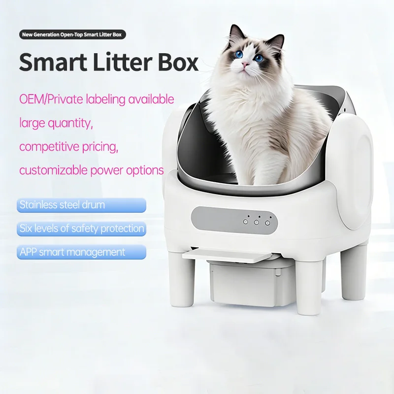 App Control Automatic self-cleaning Cat Litter Box Deodorizing Stainless Steel Stable Cat Toilet Sandbox
App Control Automatic self-cleaning Cat Litter Box Deodorizing Stainless Steel Stable Cat Toilet Sandbox