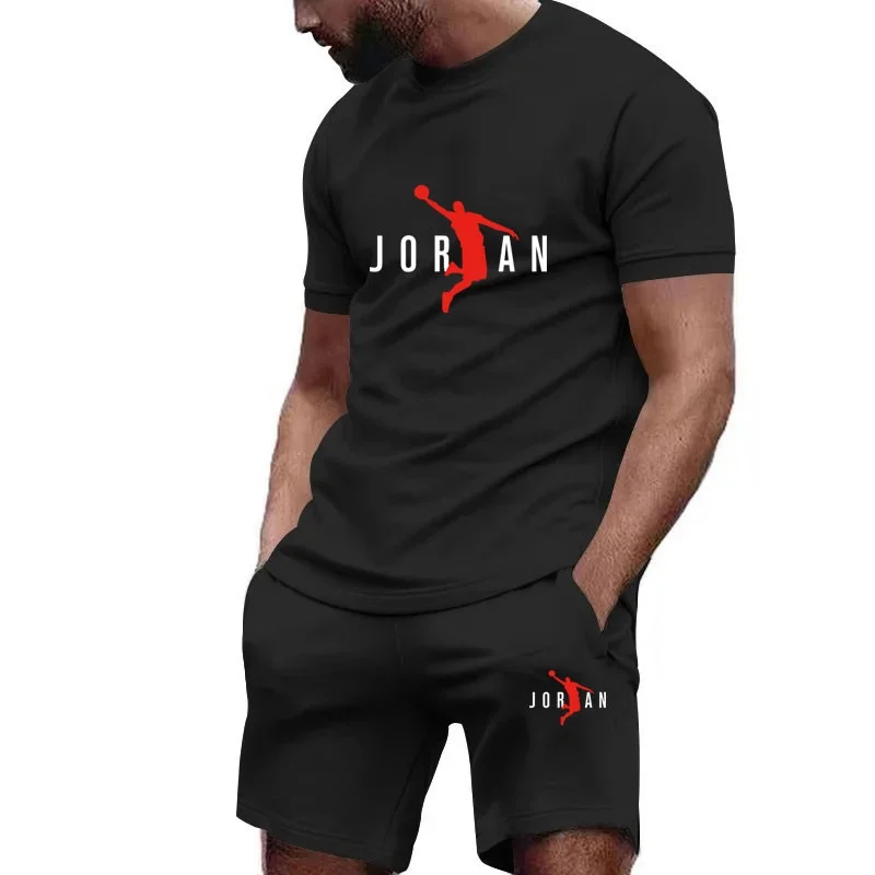 Summer Outdoor Jogging Set Short-Sleeved Breathable Quick-Drying T-Shirt And Shorts Sports Fitness Running Clothing for Men
Summer Outdoor Jogging Set Short-Sleeved Breathable Quick-Drying T-Shirt And Shorts Sports Fitness Running Clothing for Men