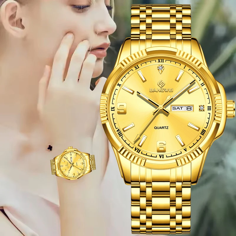 BANGWEI New Gold Quartz Watches for Women Elegant Fashion Bracelet Ladies Wristwatch Waterproof Luminous Diamond Watch Femme
BANGWEI New Gold Quartz Watches for Women Elegant Fashion Bracelet Ladies Wristwatch Waterproof Luminous Diamond Watch Femme