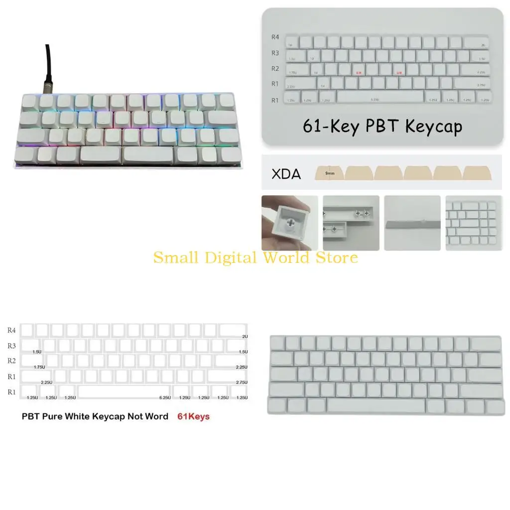 77UB 61 Key Not Engraving PBT White Blank Keycap XDA Profile for Mechanical Keyboards
77UB 61 Key Not Engraving PBT White Blank Keycap XDA Profile for Mechanical Keyboards