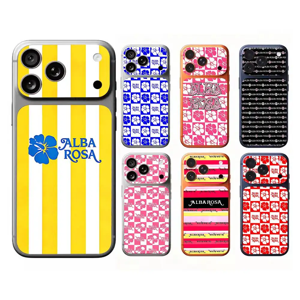 Fashion A-ALBA R-ROSA Unique Style Rear Decal Wrap Protective Sticker For IPhone 17 Pro 17 Pro Max
