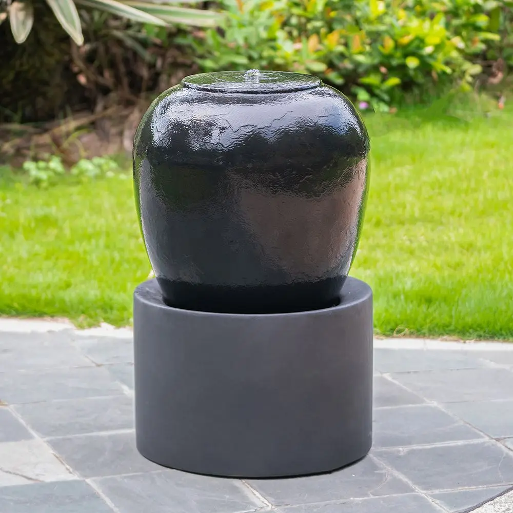 19.5x19.5x32.5" Heavy Outdoor Cement Fountain Black, Cute Unique Urn Design Water feature For Home Garden, Lawn, Deck & Patio
19.5x19.5x32.5" Heavy Outdoor Cement Fountain Black, Cute Unique Urn Design Water feature For Home Garden, Lawn, Deck & Patio