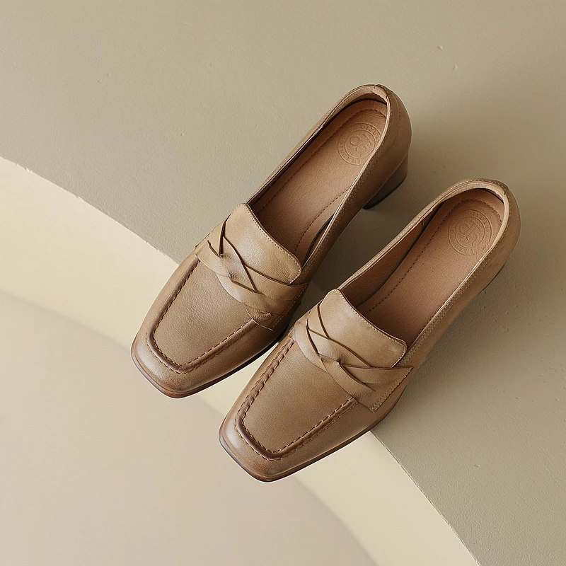 Women Pumps Shoes Genuine Leather 6cm Heels Elegant Fashion Concise High Quality Lady Shoes Black Brown Square Toe HIgh HeelA119
Women Pumps Shoes Genuine Leather 6cm Heels Elegant Fashion Concise High Quality Lady Shoes Black Brown Square Toe HIgh HeelA119