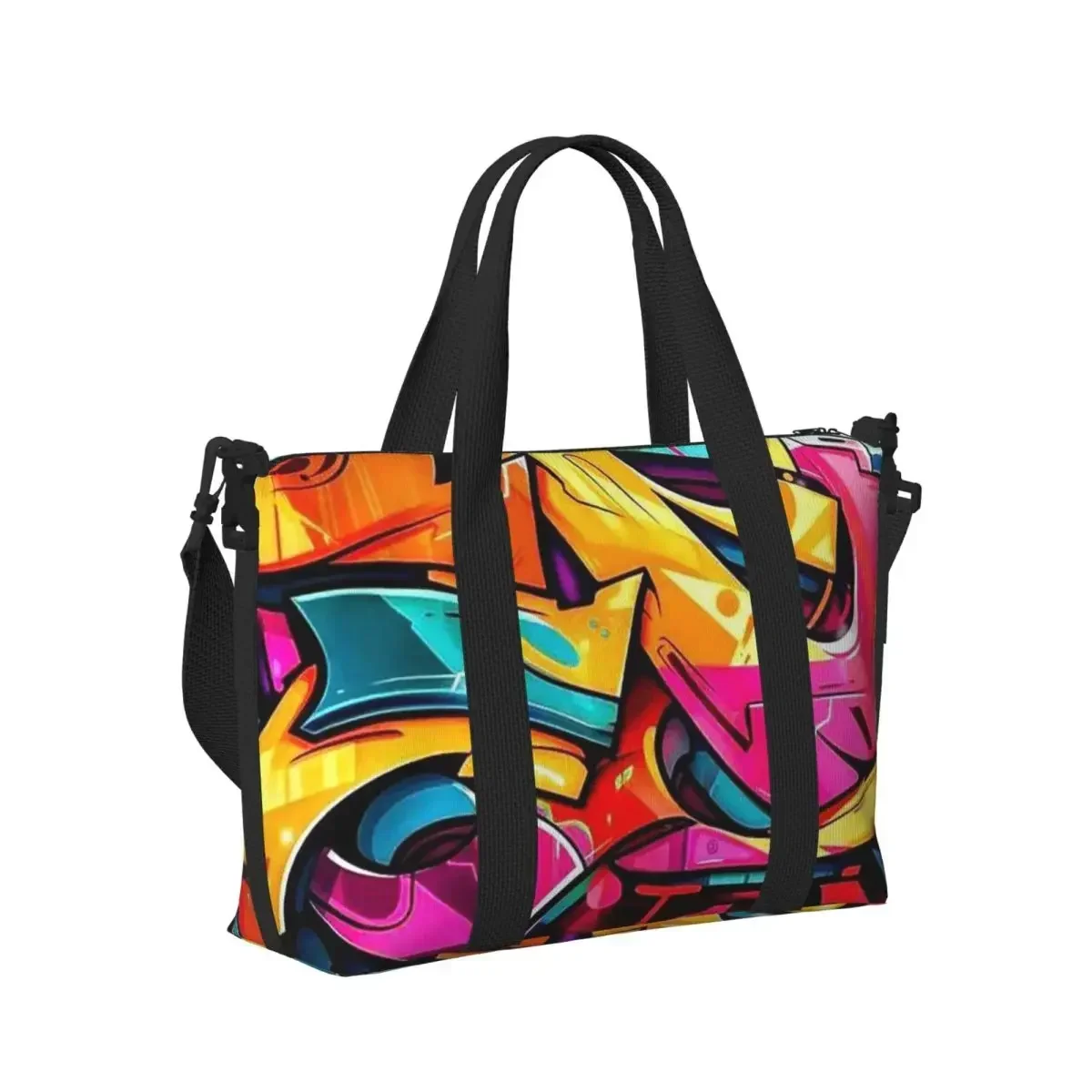 Bright Graffiti Geometric Beach Travel Bag Large Capacity Tote Bags for Gym Sport Women Shopping Duffle Shoulder Bag
Bright Graffiti Geometric Beach Travel Bag Large Capacity Tote Bags for Gym Sport Women Shopping Duffle Shoulder Bag