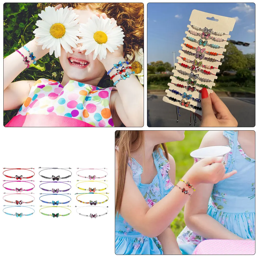12pcs Crystal Bead Bracelets Kids Gifts Girl Jewelry Friendship Toddler Butterfly Charms Woven Bracelets Long Lasting Elegant
12pcs Crystal Bead Bracelets Kids Gifts Girl Jewelry Friendship Toddler Butterfly Charms Woven Bracelets Long Lasting Elegant