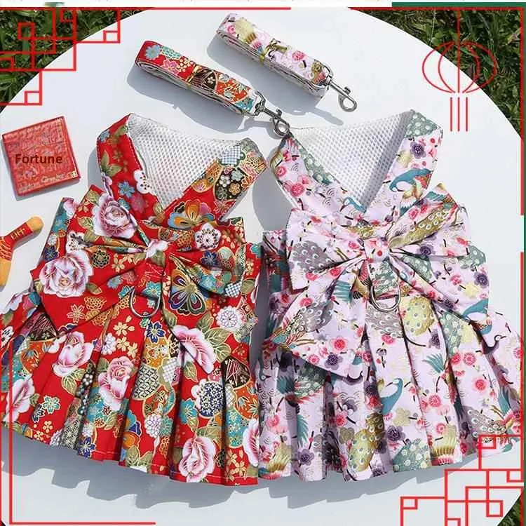 New Year National Style Pet Dog JK Skirt Chest Strap Leash Teddy Walking Clothes Dog Rope Supplies Polyester Stretchable
New Year National Style Pet Dog JK Skirt Chest Strap Leash Teddy Walking Clothes Dog Rope Supplies Polyester Stretchable