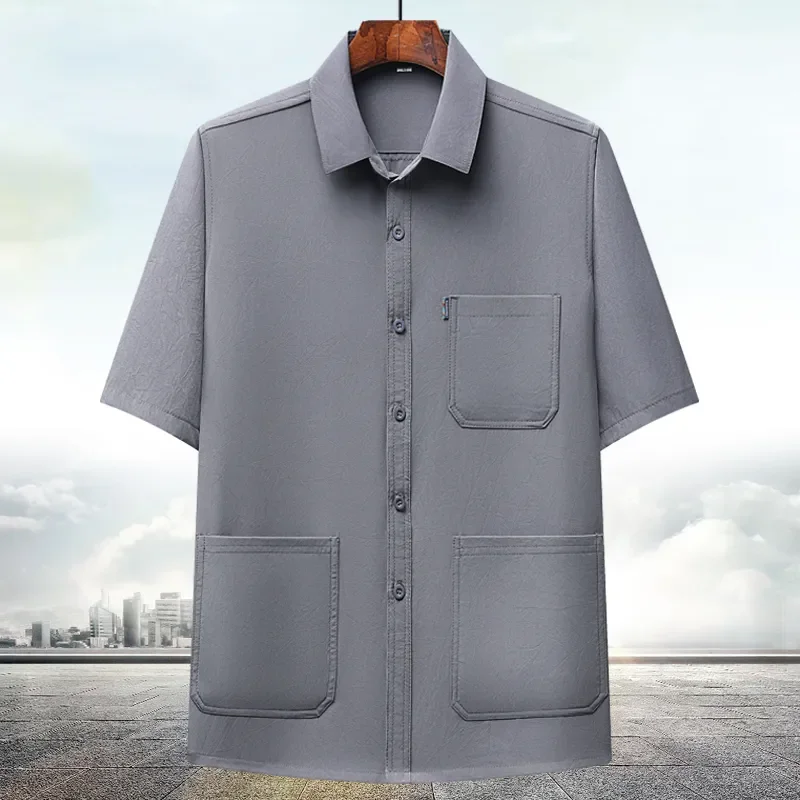 Summer Thin Men's Short-sleeved Loose Shirts for the Elderly and Dad Summer Clothes
Summer Thin Men's Short-sleeved Loose Shirts for the Elderly and Dad Summer Clothes