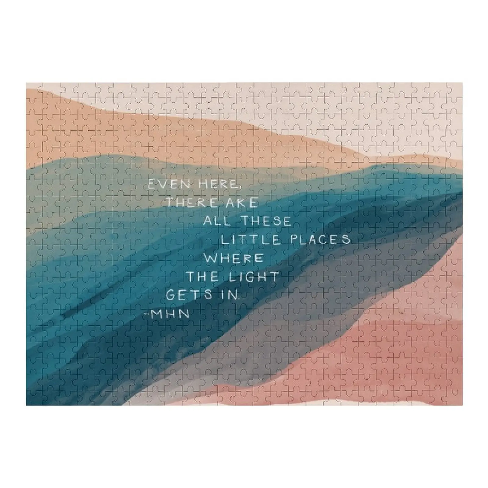 Even here, there are little places where the Light gets in - Inspirational Quote and Watercolor Abstract Art by Mo Jigsaw Puzzle
Even here, there are little places where the Light gets in - Inspirational Quote and Watercolor Abstract Art by Mo Jigsaw Puzzle