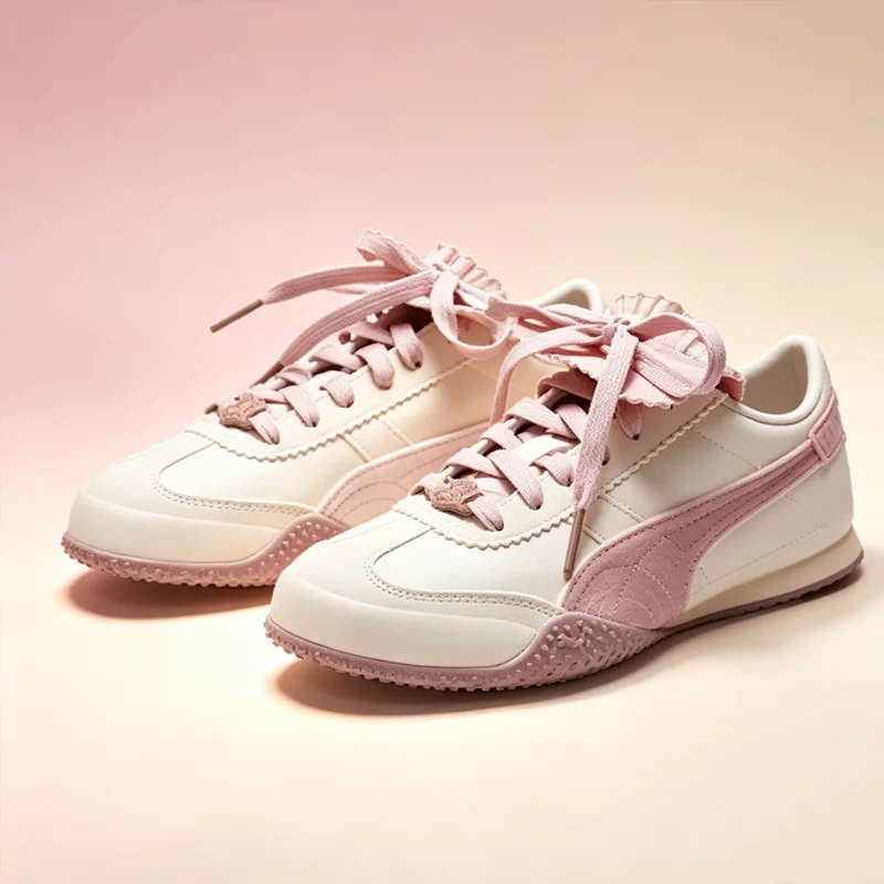 Cute Pink White Puma Retro Sneakers Women Soft Leather Flat Vintage Trainers Sweet Girly Daily Walking Casual Shoes
Cute Pink White Puma Retro Sneakers Women Soft Leather Flat Vintage Trainers Sweet Girly Daily Walking Casual Shoes