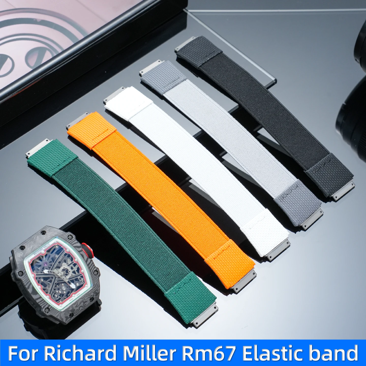 Индивидуальный эластичный нейлоновый ремешок FKM для мужских часов Richard Mille RM67 RM67-01 RM67-02 RM035 RM055, аксессуары для ремешков часов
Индивидуальный эластичный нейлоновый ремешок FKM для мужских часов Richard Mille RM67 RM67-01 RM67-02 RM035 RM055, аксессуары для ремешков часов