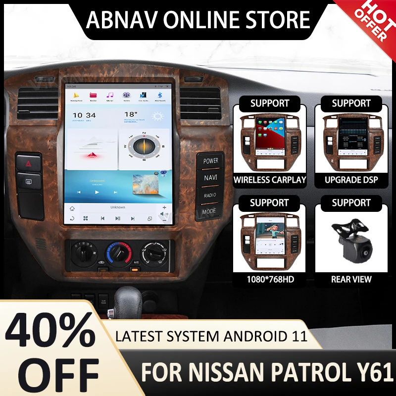 Автомобильный радиоприемник 12,1 дюйма для Nissan патруль Y61 2004-2018 2019 обновленный беспроводной CarPlay 8-ядерный стерео Android Autoaudio сенсорный экран
Автомобильный радиоприемник 12,1 дюйма для Nissan патруль Y61 2004-2018 2019 обновленный беспроводной CarPlay 8-ядерный стерео Android Autoaudio сенсорный экран