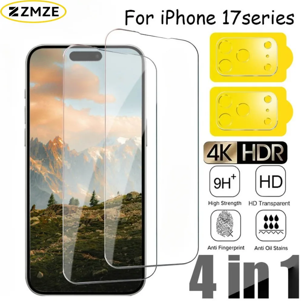 4-in-1 Ultra Clear Screen Protector for iPhone 17 16 15 Pro Max 17e 16e Air Camera Lens Glass for iPhone 15 14 Plus 14 13 12 Pro
4-in-1 Ultra Clear Screen Protector for iPhone 17 16 15 Pro Max 17e 16e Air Camera Lens Glass for iPhone 15 14 Plus 14 13 12 Pro