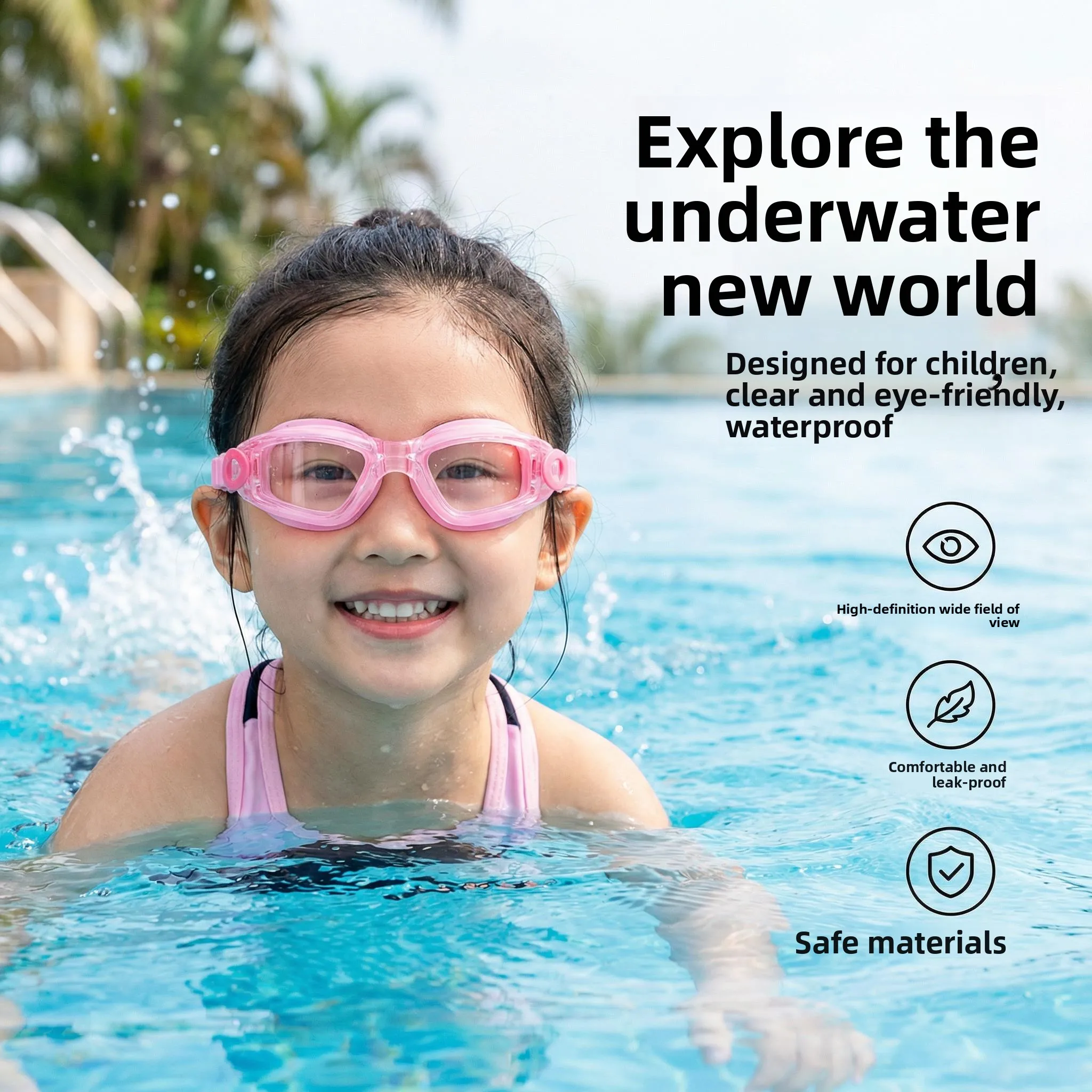 Children's Swimming Goggles High Definition Anti-Fog Adjustable Strap Diving Eye Protection Girls Special Swim Glasses
Children's Swimming Goggles High Definition Anti-Fog Adjustable Strap Diving Eye Protection Girls Special Swim Glasses