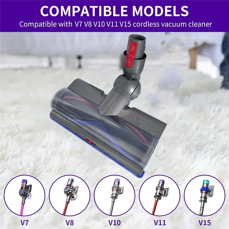 Direct Drive Brush Head For Dyson V7 V8 V10 V11 V15 G5 Vacuum Cleaner Parts With LED Dust Detection For Carpet Floor Clean
Direct Drive Brush Head For Dyson V7 V8 V10 V11 V15 G5 Vacuum Cleaner Parts With LED Dust Detection For Carpet Floor Clean
