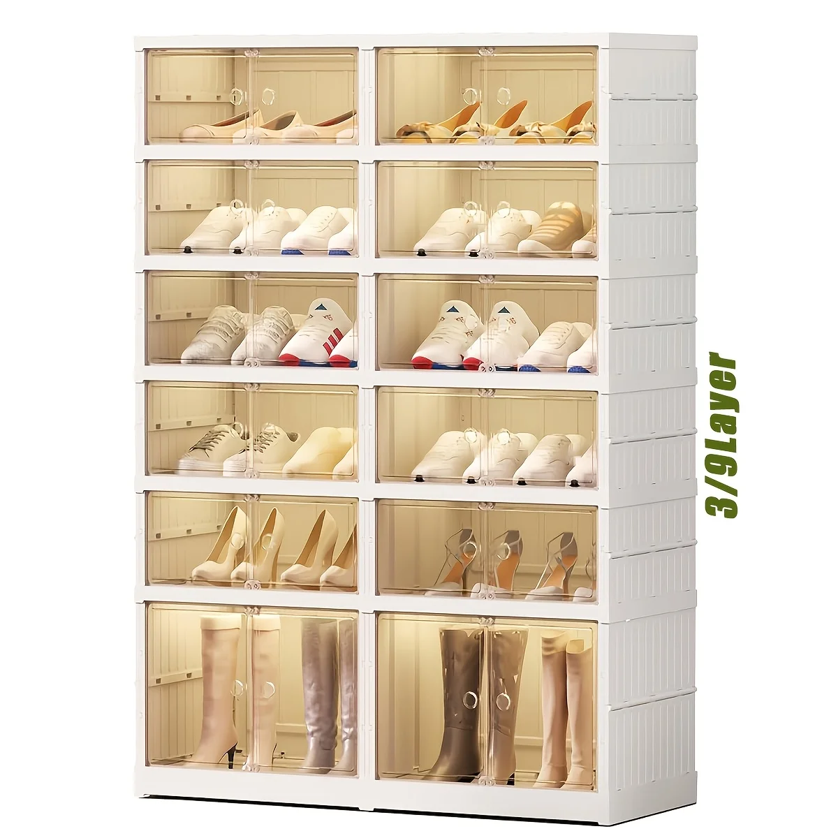 3/9 Layer Foldable Shoe Cabinet, Large-capacity Space-saving Storage Organizer, Dust-proof Plastic Shoe Rack, Suitable for Entra
3/9 Layer Foldable Shoe Cabinet, Large-capacity Space-saving Storage Organizer, Dust-proof Plastic Shoe Rack, Suitable for Entra