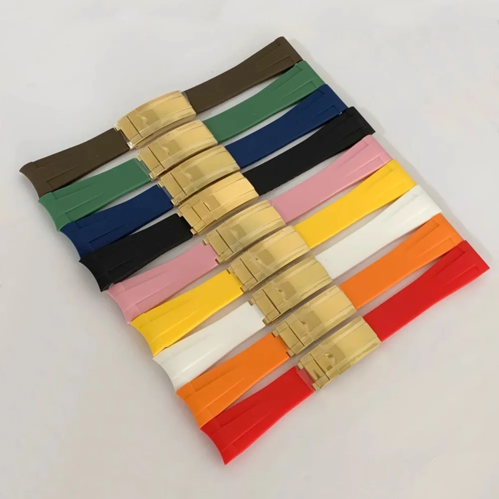 20mm Stainless Steel Gold PVD Steel Buckle Rubber Submariner Strap Watch Accessories
20mm Stainless Steel Gold PVD Steel Buckle Rubber Submariner Strap Watch Accessories