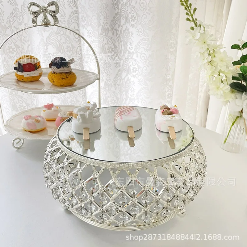 European mirror cake rack wedding scene arrangement dessert table ornament decoration
European mirror cake rack wedding scene arrangement dessert table ornament decoration