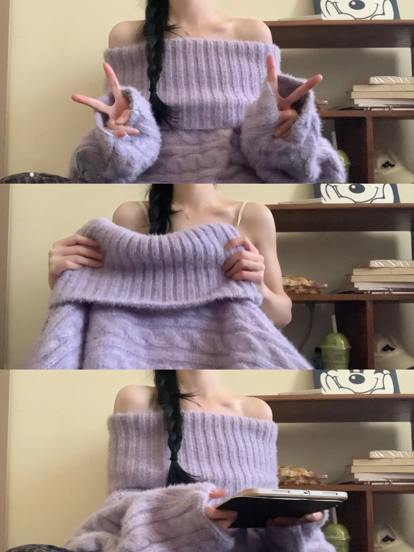 Женский фиолетовый вязаный свитер на одно плечо, мягкий, свободного кроя, теплый, модный, повседневный, для ежедневной носки
Женский фиолетовый вязаный свитер на одно плечо, мягкий, свободного кроя, теплый, модный, повседневный, для ежедневной носки