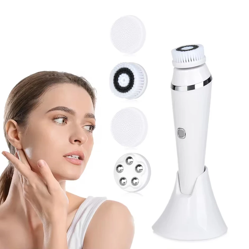 Waterproof 4 in 1 Electric Face Cleansing Brush Vibration Massage 360° Clean Facial Pore Skincare Tools Four Replacement Heads
Waterproof 4 in 1 Electric Face Cleansing Brush Vibration Massage 360° Clean Facial Pore Skincare Tools Four Replacement Heads