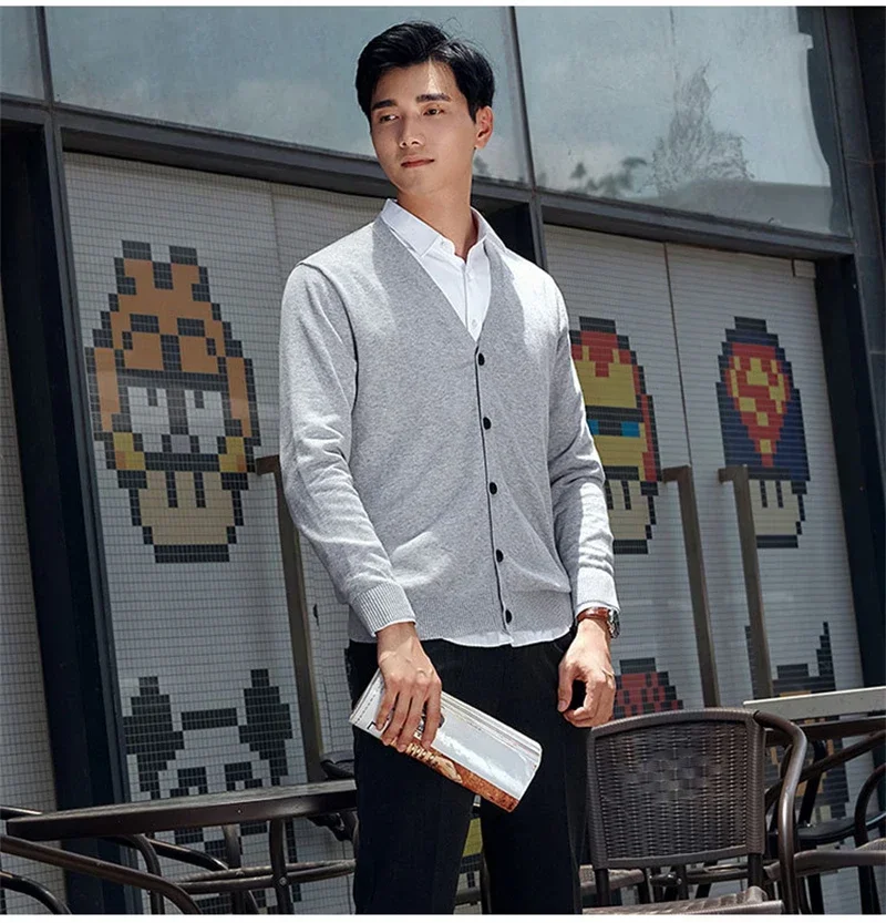 MRMT 2024 Brand 100% Cotton Men's Sweaters Knit Cardigan Slim Long-sleeved Men Sweater for Male V-neck Casual Sweaters Knitted
MRMT 2024 Brand 100% Cotton Men's Sweaters Knit Cardigan Slim Long-sleeved Men Sweater for Male V-neck Casual Sweaters Knitted