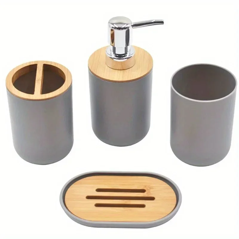 1 Set Of Bathroom Accessories 4 Piece Set Of Toiletries Imitation Resin Plastic Bamboo Wood Combination Bathroom Set
1 Set Of Bathroom Accessories 4 Piece Set Of Toiletries Imitation Resin Plastic Bamboo Wood Combination Bathroom Set