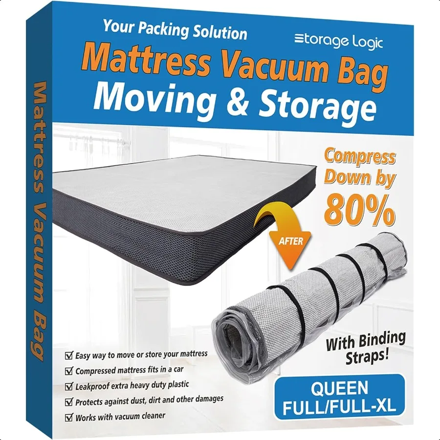 Queen Full FullXL Foam Mattr Vacuum Bag for Moving Vacuum Seal Mattr Bag with Straps
Queen Full FullXL Foam Mattr Vacuum Bag for Moving Vacuum Seal Mattr Bag with Straps