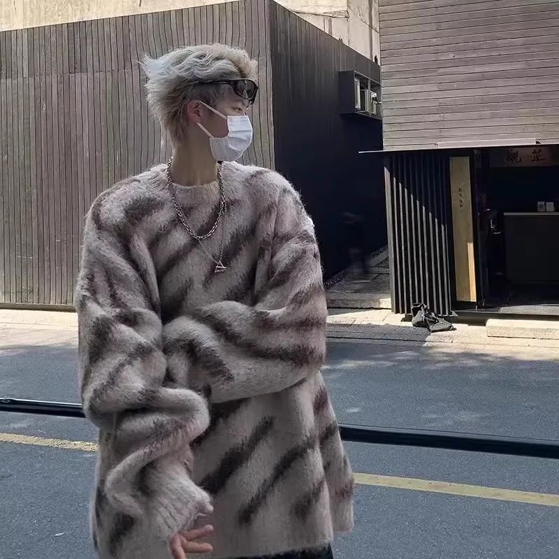 Мужской свитер American Sle Thiened большого размера (до 300 фунтов) с узором зебры, вязаная кофта в стиле Lazy Sle для осени и зимы
Мужской свитер American Sle Thiened большого размера (до 300 фунтов) с узором зебры, вязаная кофта в стиле Lazy Sle для осени и зимы