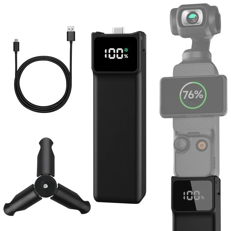 Battery Handle for DJI osmo Pocket 3,Pocket 4 Extended Accessories Battery Handle 5000mAh Mobile Power with MINI Tripod
Battery Handle for DJI osmo Pocket 3,Pocket 4 Extended Accessories Battery Handle 5000mAh Mobile Power with MINI Tripod