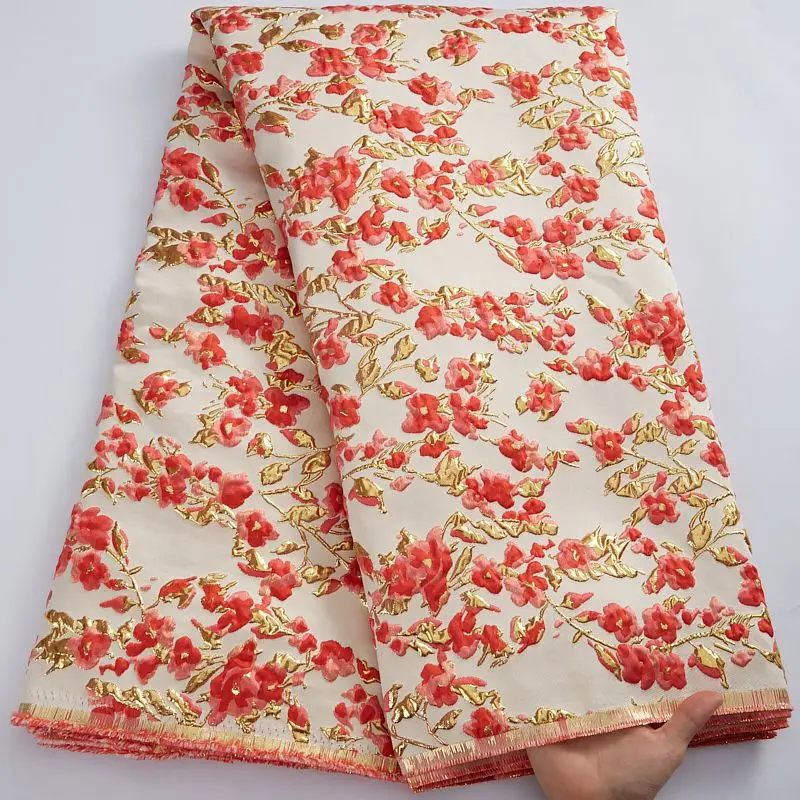 New African Brocade Lace Fabrics 5 Yards Nigerian Jacquard Gild Lace Fabric High Quality For Women Party Dress Clothes S3012
New African Brocade Lace Fabrics 5 Yards Nigerian Jacquard Gild Lace Fabric High Quality For Women Party Dress Clothes S3012