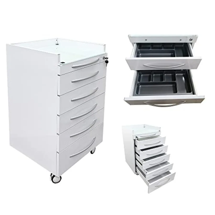5-Drawer Mobile Dental Cart Stainless Steel Medical Trolley with Lock and 2 Partition Brackets Rolling Medical Storage Cabinet
5-Drawer Mobile Dental Cart Stainless Steel Medical Trolley with Lock and 2 Partition Brackets Rolling Medical Storage Cabinet