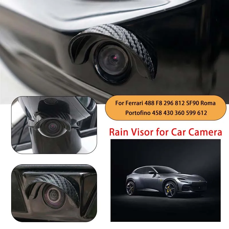 Carbon Fiber PVC Car Camera Rain Visor For Ferrari Rear View Side Front Backup Camera Rain Shield Anti-Fog Water Shade Cover
Carbon Fiber PVC Car Camera Rain Visor For Ferrari Rear View Side Front Backup Camera Rain Shield Anti-Fog Water Shade Cover