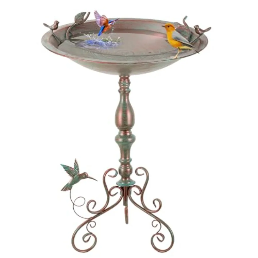 Pedestal Bird Bath for Outside Extra-Large Birdbath with 20 Inch Dia Bowl 28" H Metal Bird Baths and Bird Feeder for Outdoor Ga
Pedestal Bird Bath for Outside Extra-Large Birdbath with 20 Inch Dia Bowl 28" H Metal Bird Baths and Bird Feeder for Outdoor Ga