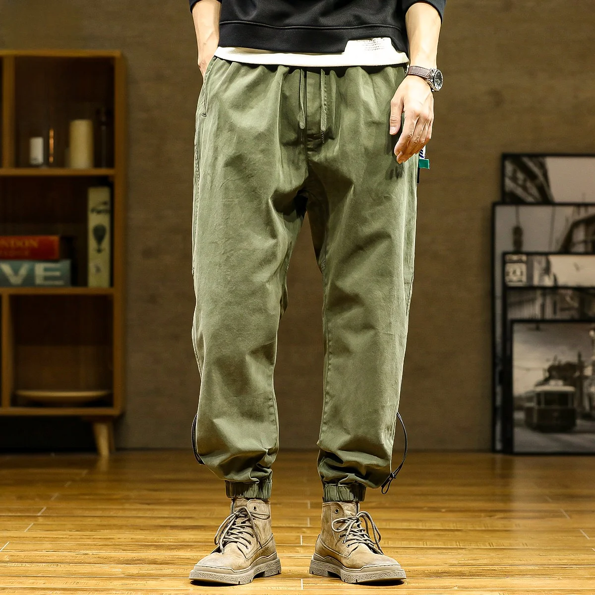 Loose Fit Pure Cotton Work Trousers Straight Leg Elastic Waist Men's Casual Pants Autumn Winter Military een Trendy Long Ne...
Loose Fit Pure Cotton Work Trousers Straight Leg Elastic Waist Men's Casual Pants Autumn Winter Military een Trendy Long Ne...