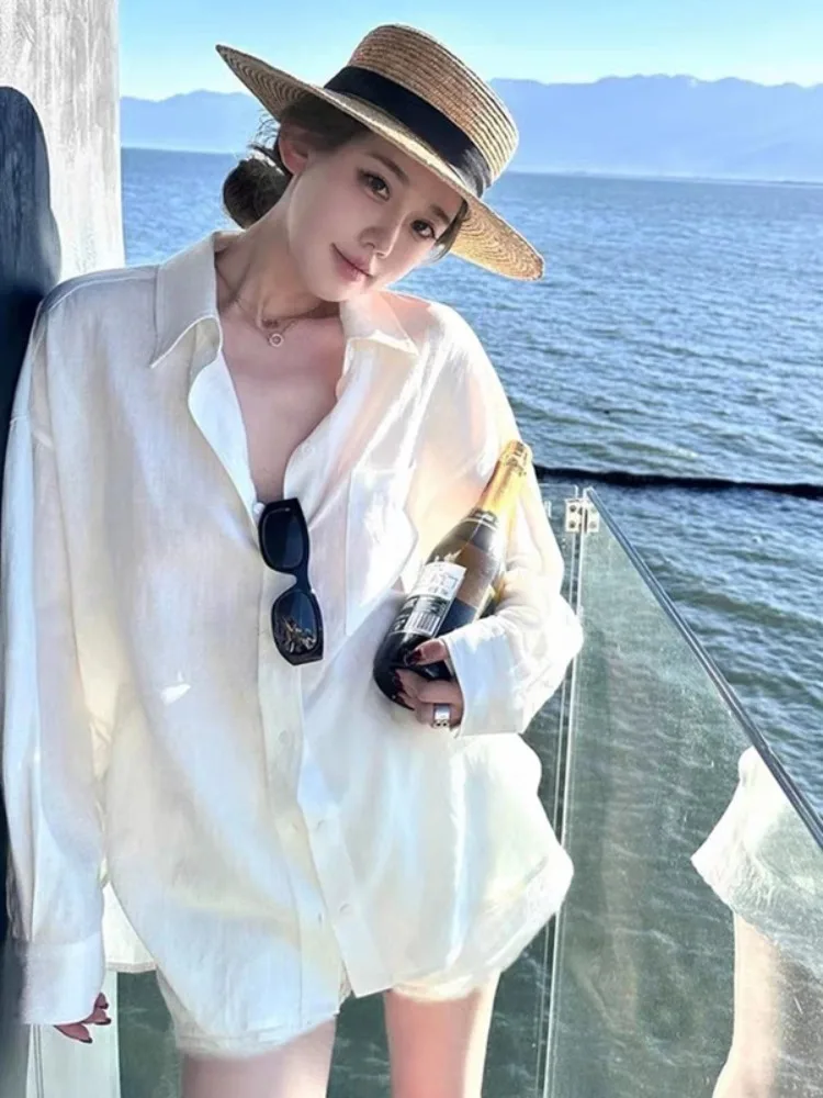 Ladies' Sun-Protective Long-Sve Linen irt Loose Fit Ci Walk Casual Sle Summer 2026 New Lazy Faion Top
Ladies' Sun-Protective Long-Sve Linen irt Loose Fit Ci Walk Casual Sle Summer 2026 New Lazy Faion Top