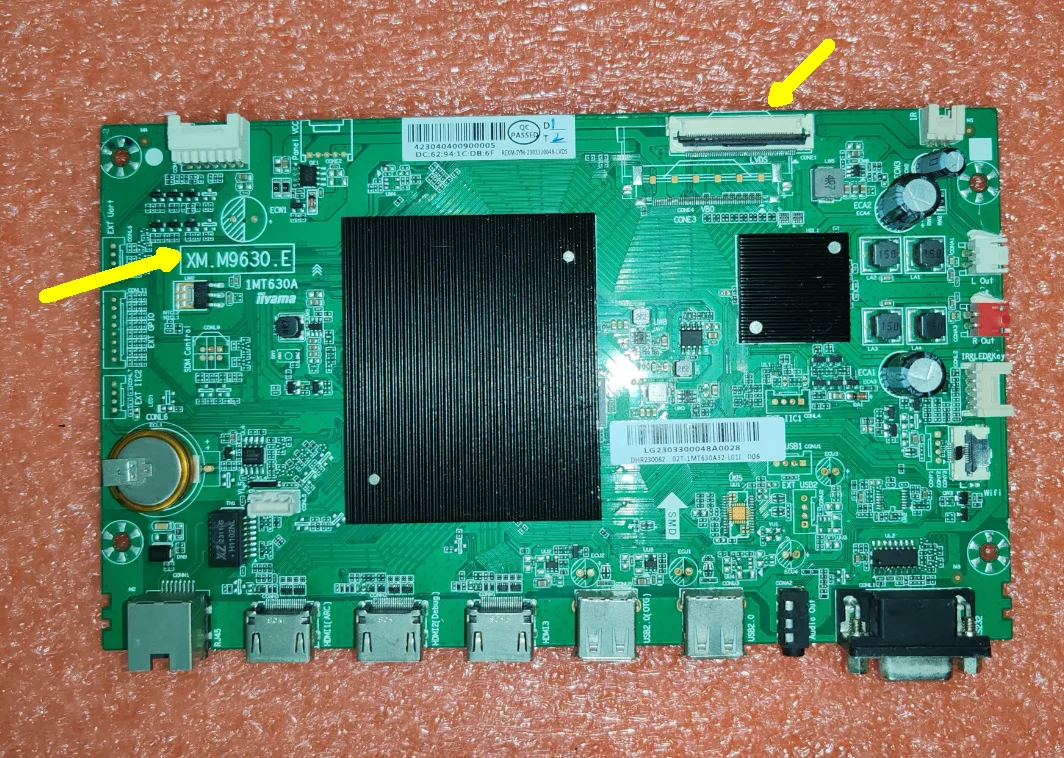 XM.M9630.E 1MT630A LVDS 02T-1MT630A32-L01I DHR230062 4k 02-1mt630a4-l01i DHR230527 Two types of motherboards
XM.M9630.E 1MT630A LVDS 02T-1MT630A32-L01I DHR230062 4k 02-1mt630a4-l01i DHR230527 Two types of motherboards