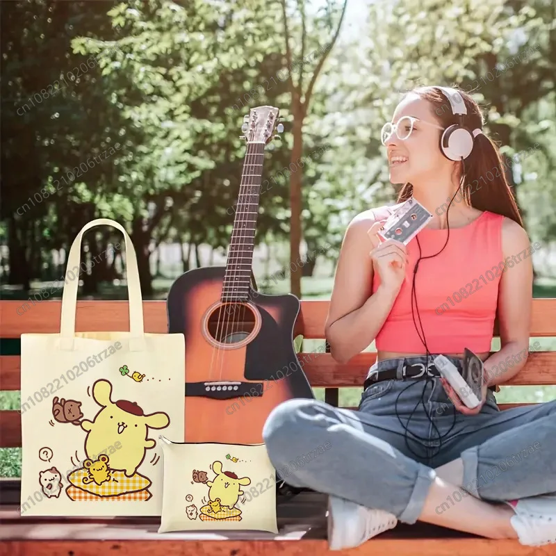 Pom Pom Purin Canvas Bag Casual Large Hand Bags for Women Ladies Shopping Handbag Print Large Capacity Bag Set Makeup Bag
Pom Pom Purin Canvas Bag Casual Large Hand Bags for Women Ladies Shopping Handbag Print Large Capacity Bag Set Makeup Bag