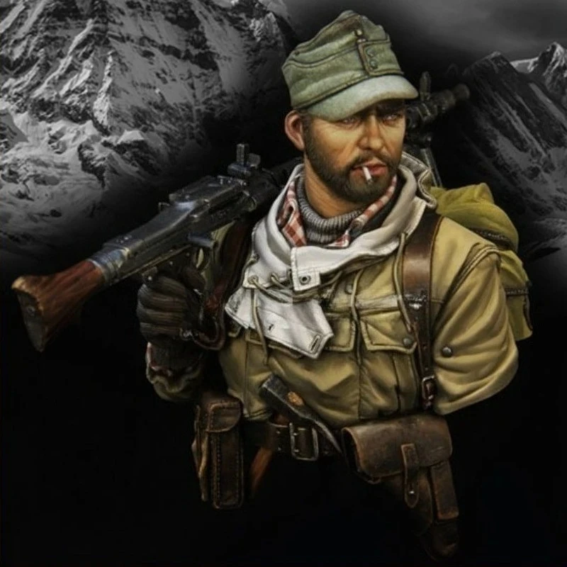 1/10 Scale Die-Cast Resin Bust Model Kit German Army Mountain Hunter Statue Unassembled and Unpainted
1/10 Scale Die-Cast Resin Bust Model Kit German Army Mountain Hunter Statue Unassembled and Unpainted