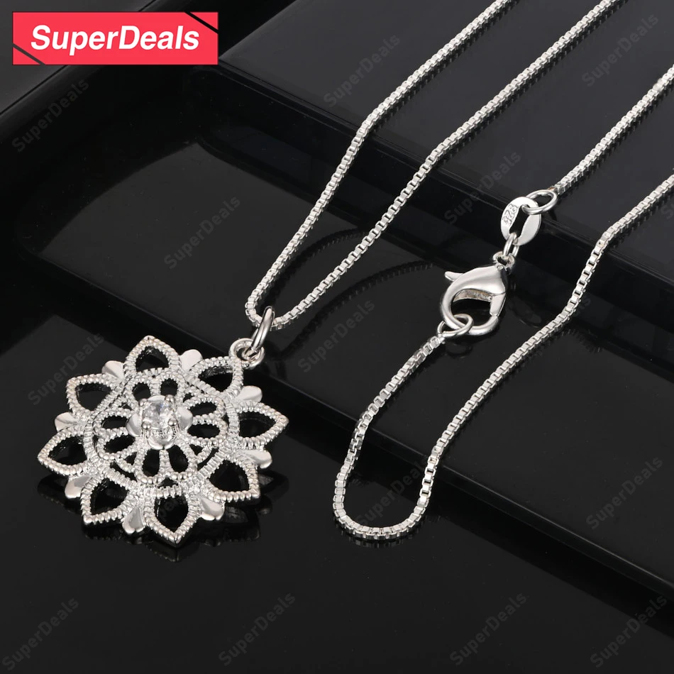 SuperDeals AAA циркон из стерлингового серебра 925 пробы, ожерелье с цветком, классический очаровательный ювелирный подарок для женщин, подарок на помолвку, роскошь
SuperDeals AAA циркон из стерлингового серебра 925 пробы, ожерелье с цветком, классический очаровательный ювелирный подарок для женщин, подарок на помолвку, роскошь