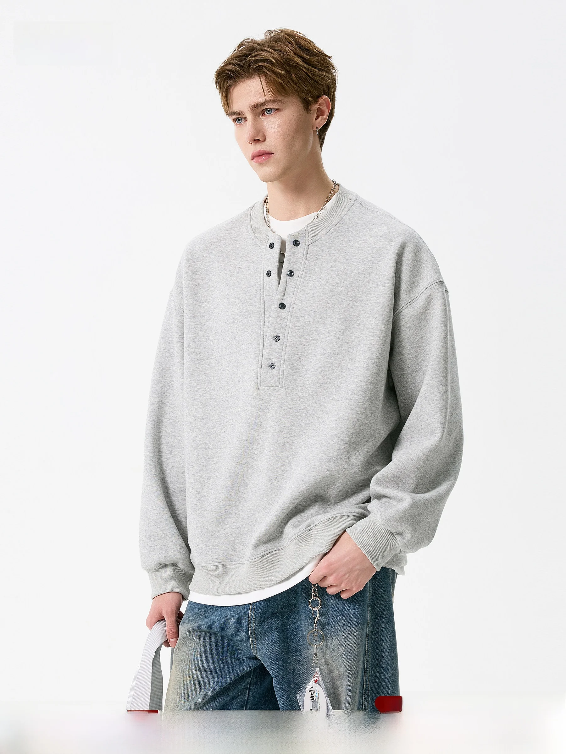 DPX Spring Heavyweight Fake Two-Piece Hoodie Men's Fashion Semi-Button Pure Color Simple Long Sleeve Top Coat Casual Wear
DPX Spring Heavyweight Fake Two-Piece Hoodie Men's Fashion Semi-Button Pure Color Simple Long Sleeve Top Coat Casual Wear