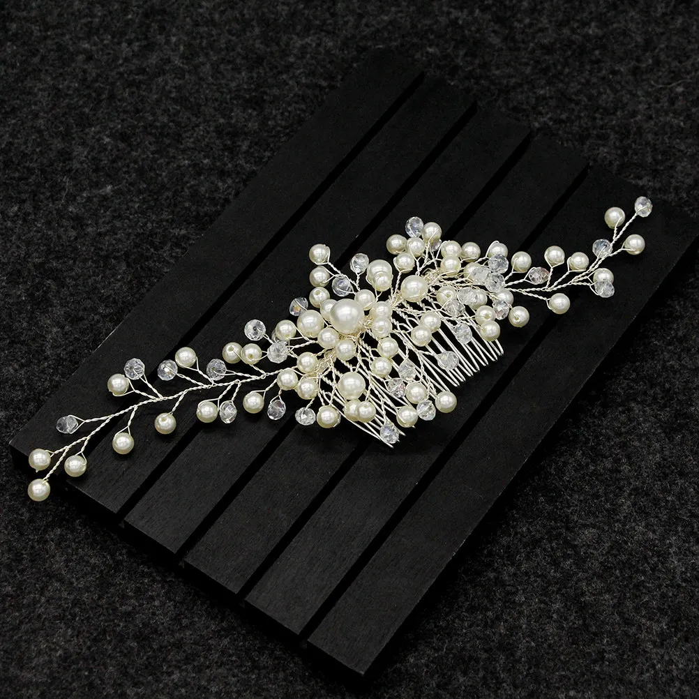 Luxury Wedding Hair Comb with Pearls and Rhinestones Bridal Headdress for Bride Bridesmaids Party Prom Engagement Anniversary
Luxury Wedding Hair Comb with Pearls and Rhinestones Bridal Headdress for Bride Bridesmaids Party Prom Engagement Anniversary