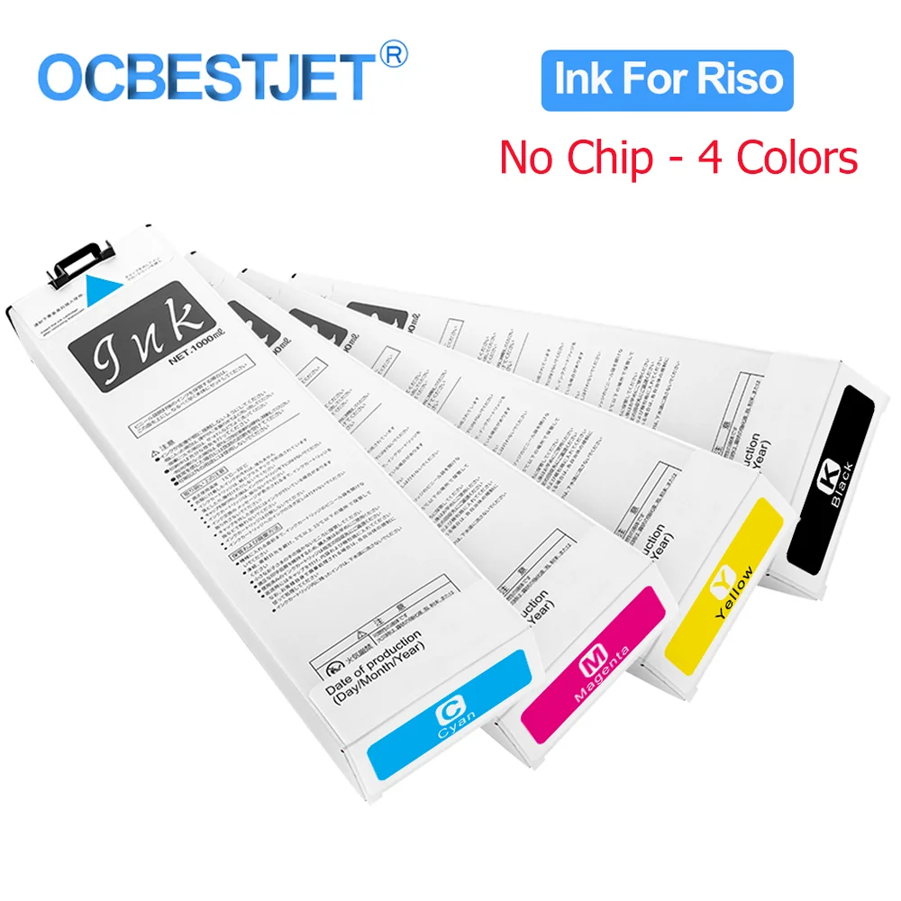 4PCS Compatible Ink Cartridge No Chip For Riso Comcolor 7150 9050 7150R 3110 fw5230 GD7330 9050R X7200 EX7250 Inkjet Printer
4PCS Compatible Ink Cartridge No Chip For Riso Comcolor 7150 9050 7150R 3110 fw5230 GD7330 9050R X7200 EX7250 Inkjet Printer