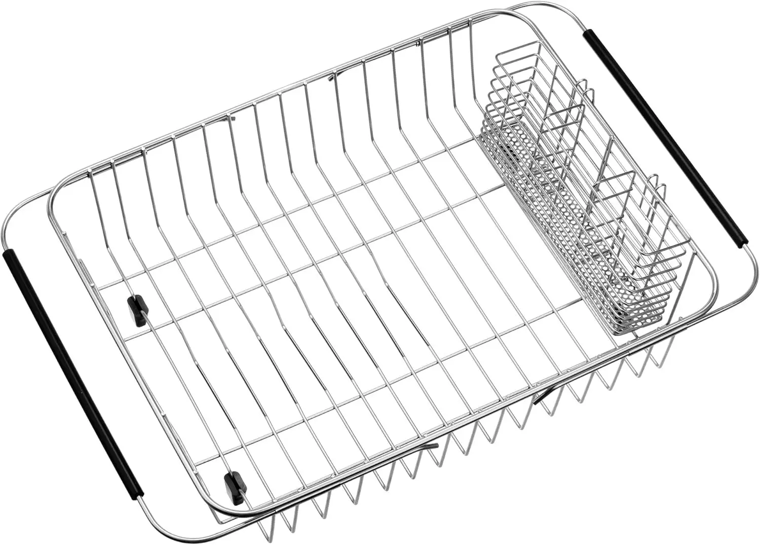 Expandable Dish Drying Rack Organizer and Utensil Cutlery Holder, 304 Stainless Steel Over Sink Dish Rack, Dish Drainer in Si
Expandable Dish Drying Rack Organizer and Utensil Cutlery Holder, 304 Stainless Steel Over Sink Dish Rack, Dish Drainer in Si